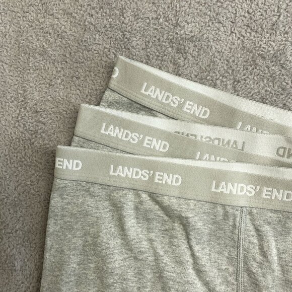 NEW Lands' End Men's XXL 3-Pack Boxer Briefs Gray Heather Cotton - Picture 6 of 7